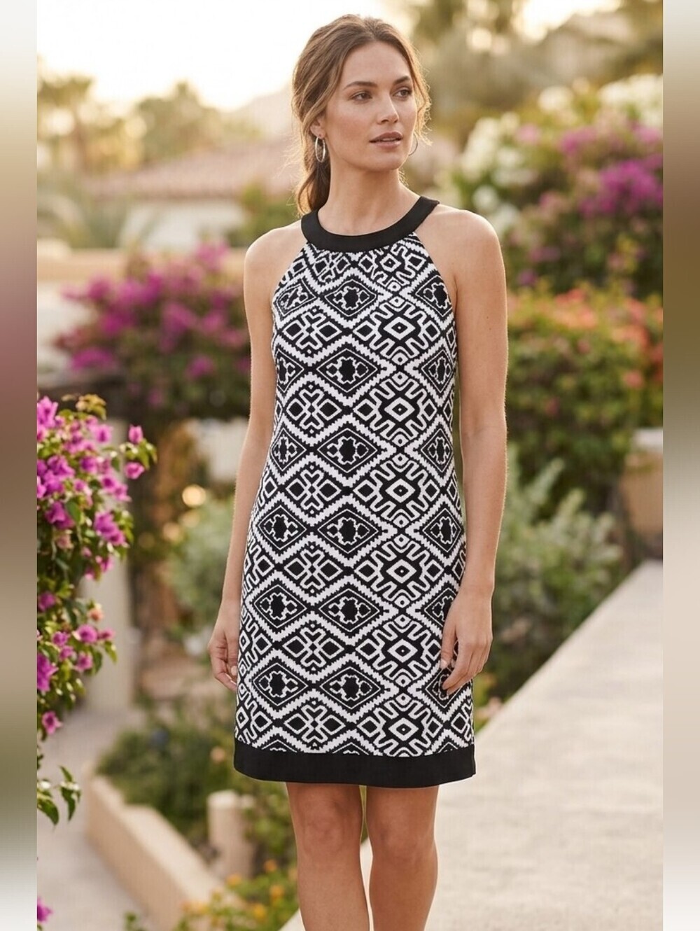 Joy joy black And White Mini dress Sz M